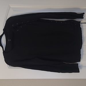 Black sweater with lace up sides